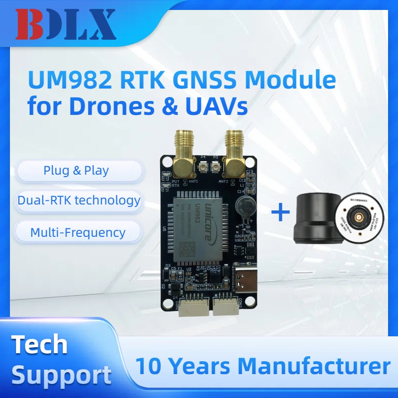 Drone Kit Hexacopter - UM982 هوائي مزدوج RTK GNSS وحدة