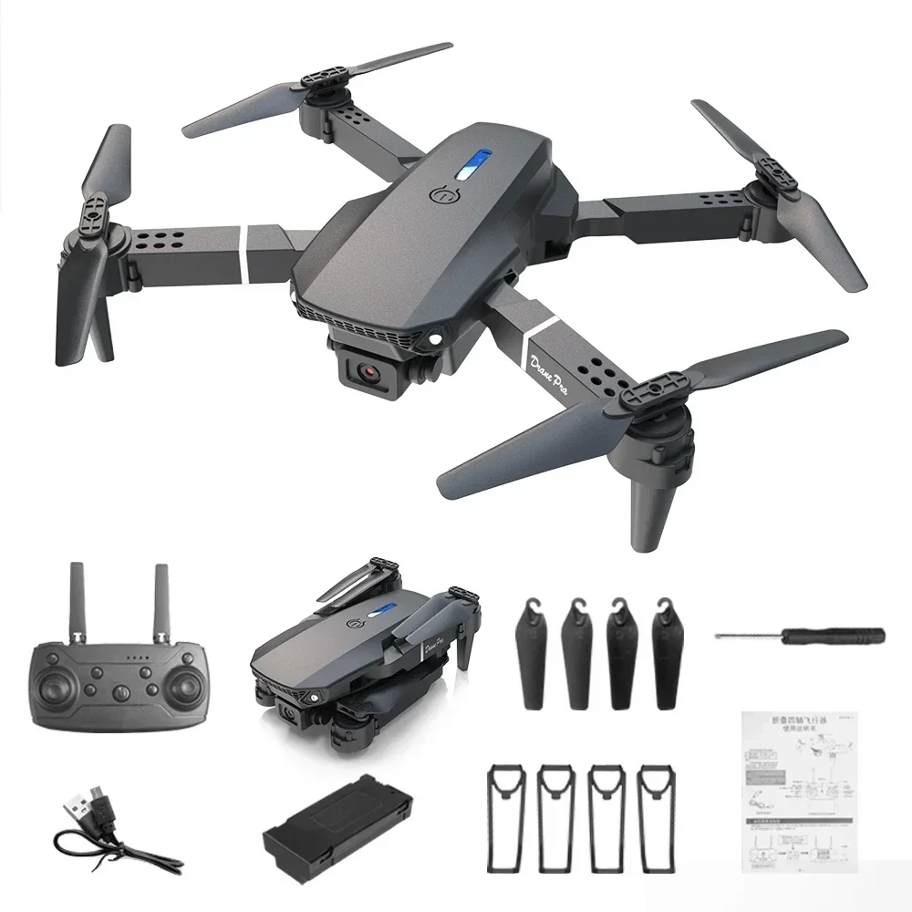 طائرة بدون طيار صغيرة E88 بكام - مراجعة Drone Kit Tricopter وسعره