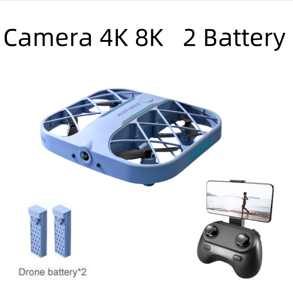 طائرة JJRC H107 FPV RC بدون طي - مراجعة Drone Kit With Camera وسعره